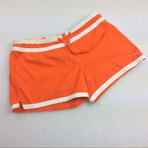 Nike | Shorts | Nike Athletic 72 Short Shorts Orange Zipper Size L |  Poshmark